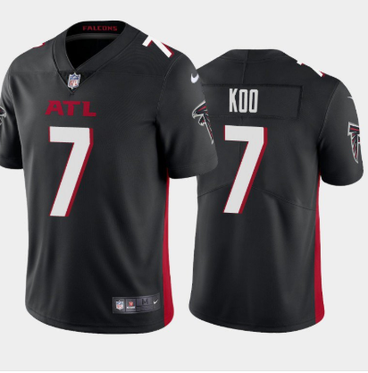 Men's Atlanta Falcons #7 Younghoe Koo New Black Vapor Untouchable Limited Stitched NFL Jersey